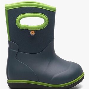 Bogs Kids Boots with Neon Green Accents